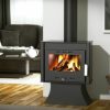 THERMIKI Wood Stove 100 Aero + Fan Black - Image 2
