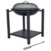 KJ Fire Bowl with Legs & Log Grate Black - Image 2