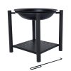 KJ Fire Bowl with Legs & Log Grate Black - Image 4