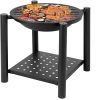KJ Fire Bowl with Legs & Log Grate Black - Image 6