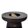 KJ Fire Bowl with Wood Storage Black - Image 4
