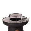 KJ Fire Bowl with Wood Storage Black - Image 5