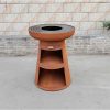 KJ Fire Bowl with Wood Storage Corten Rusty - Image 3