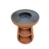 KJ Fire Bowl with Wood Storage Corten Rusty - Image 2