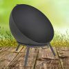 KJ Fire Pit Bowl with Log Grate Metal Carbon Black - Image 7
