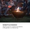 KJ Fire Pit Bowl with Log Grate Metal Carbon Black - Image 10