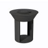 KJ Fire Pit with Wood Storage & Handles Black