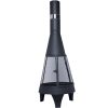 KJ Wood Fire Outdoor Chimenea with Stick Grid Black - Image 2