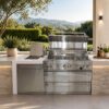 OUTDOOR Gas BBQ Grill 601 White Granite 1 Side with Cover - Image 2