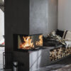 ACAMINETTI Wood Fire 3-Sided 90 Black Raisable - Image 5