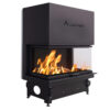 ACAMINETTI Wood Fire 3-Sided 90 Black Raisable