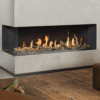 BELLFIRES HOLLAND Gas Fire Corner right XL3, Hidden Door, Steel
