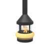 TRAFORART SPAIN Wood Fire Central Zeus With Glass Black - Image 2
