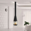 TRAFORART SPAIN Wood Fire Central Arlete 120 With Glass Black