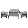 NB Sofa 3+1+1+T-Grey Frame-XN2400-Cast Silver