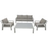 NB Sofa 3+1+1+T-White Frame-A15052-Greige