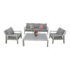 NB Sofa 3+1+1+T-White Frame-XN2061-Light Grey