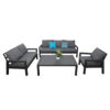 NB Sofa 3+2+1+T-Grey Frame-XN2159-Dark Grey