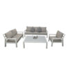 NB Sofa 3+2+1+T-White Frame-A15052-Greige