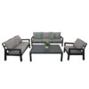 NB Sofa 3+2+1+T-Grey Frame-XN2400-Cast Silver