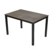 APK Aluminium Table Black Frame+Brown Polywood 120x80