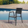 APK Aluminium Chair Black Frame + Black Polywood 60x67 - Image 5