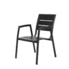 APK Aluminium Chair Black Frame + Black Polywood 60x67