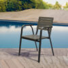 APK Aluminium Chair Black Frame + Grey Polywood 57x57 - Image 5