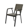 APK Aluminium Chair Black Frame + Grey Polywood 57x57