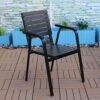 APK Aluminium Chair Black Frame + Black Polywood 57x57 - Image 5