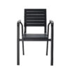 APK Aluminium Chair Black Frame + Black Polywood 57x57 - Image 3