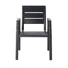 APK Aluminium Chair Black Frame + Black Polywood 60x67 - Image 3