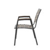 APK Aluminium Chair Black Frame + Brown Polywood 60x67 - Image 2