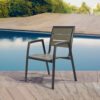 APK Aluminium Chair Black Frame + Grey Polywood 60x67 - Image 5