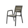APK Aluminium Chair Black Frame + Grey Polywood 60x67