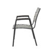 APK Aluminium Chair Black Frame + Grey Polywood 60x67 - Image 2