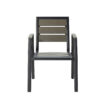 APK Aluminium Chair Black Frame + Grey Polywood 60x67 - Image 3