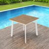 APK Table 80x80 Alum. White Frame + TK Color Polywood - Image 4