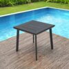 APK Table 80x80 Aluminium Black Frame + Black Polywood - Image 4