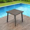 APK Table 80x80 Aluminium Black Frame + Brown Polywood - Image 4