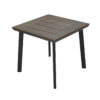 APK Table 80x80 Aluminium Black Frame + Brown Polywood