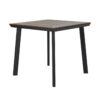 APK Table 80x80 Aluminium Black Frame + Brown Polywood - Image 2