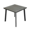 APK Table 80x80 Aluminium Black Frame + Grey Polywood