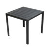 APK Aluminium Table Black Frame + Black Polywood 80x80