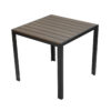 APK Aluminium Table Black Frame + Brown Polywood 80x80