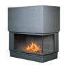 AXIS FRANCE Wood Fire Corner Right 120 Grey Raisable