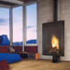 FOCUS FRANCE Wood Fire Frontal Eurofocus Rotating Black - Image 2