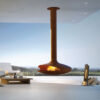 FOCUS FRANCE Wood Fire Central Gyrofocus Outdoor Rusted Black