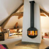 FOCUS FRANCE Wood Fire Frontal Edofocus 850Vertical DVBlack-STP
