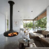 FOCUS FRANCE Wood Fire Indoor Central Domofocus Black